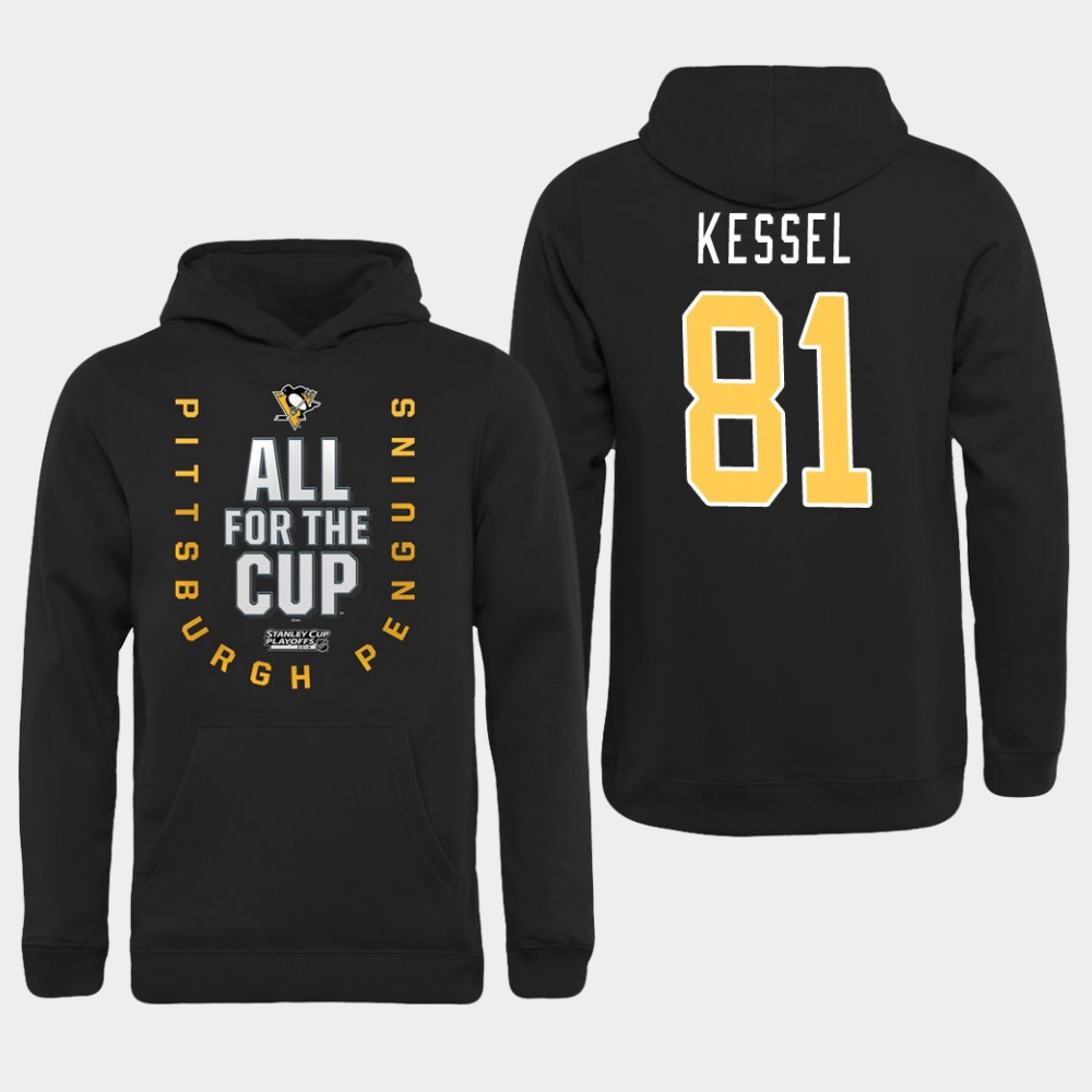 Men NHL Pittsburgh Penguins #81 Kessel black All for the Cup Hoodie->pittsburgh penguins->NHL Jersey